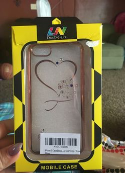 Rose pink iPhone 7 mini heart case