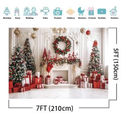 Holiday Photo Backdrop 7 Foot By 5 Foot 