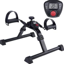Vaunn Medical Folding Pedal Exerciser with Electronic Display for Legs and Arms