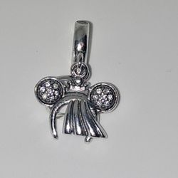 Pandora × Disney Sterling Silver Cubic Zirconia Mickey Triple Dangle Charm 