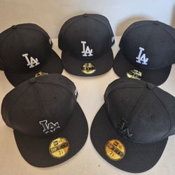 LA DODGERS ( 5 PC BRAND NEW ) NEW ERA 59FIFTY CAP SIZE 7 3/8