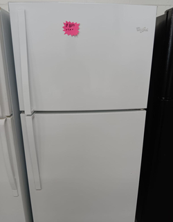 Whirlpool Top Freezer Fridge – White, Clean and Ready