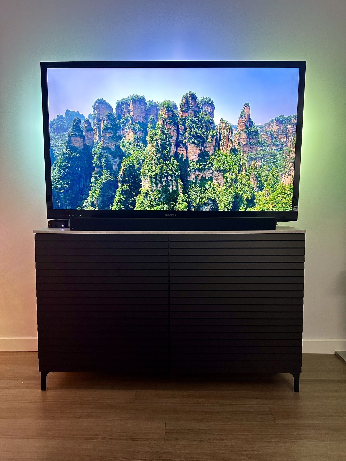 Black IKEA Media Console / TV Stand