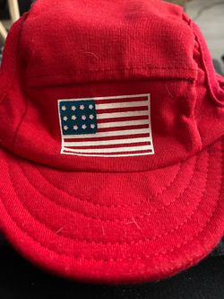 Dog American Flag hat / cap L/XL
