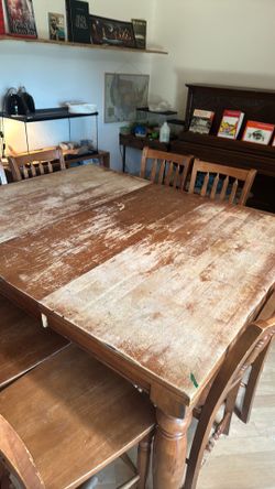 Free table comes with 8 chairs