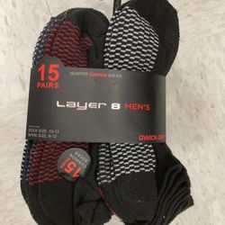 NWT Layer 8 Quarter Cushioned Socks 15 pairs 