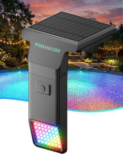Solar Pool Lights, LED Underwater Pool Lights, 10-Color, Remote, 4 Modes, 1 Pack