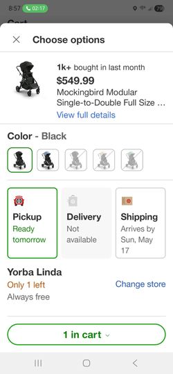 Mockingbird 3.0 Single to double stroller