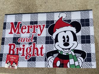 Mickey Mouse Disney Holiday Rubber Doormat