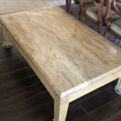 Free Xtra Large Granite/wood Coffee table.