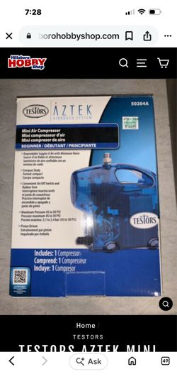 Aztek airbrush mini compressor.
