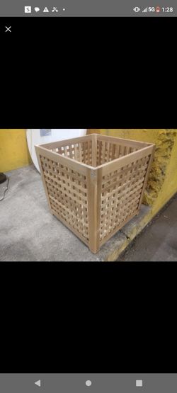 Wooden Lattice Storage Box 19 tall by 18 x 18 inch