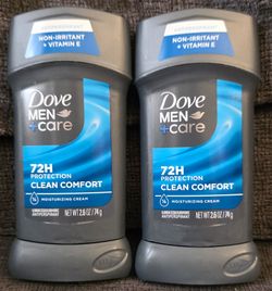 (2) Dove 72H Antiperspirant Deodorant Stick Clean Comfort, 2.7 oz