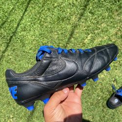 Nike Premier II 2.0 FG Kangaroo Leather Soccer Cleats Classic Boots 7 Black-Blue