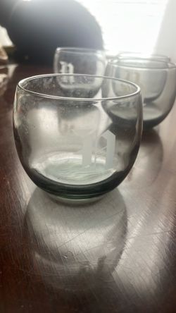 Preowned Lot Of 4 Initial Glasses 