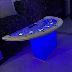 LED Blackjack Table - 78"W x 41"D x 36"Tall • Collectibles, Tables, Casino, Game Table, Layouts, Party Accessories, Man Cave, Poker Table, Gambling