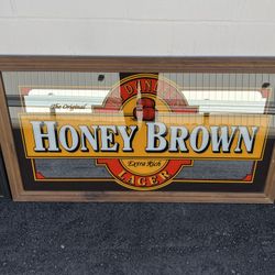 Honey Brown Promo Beer Man Cave Bar Mirror