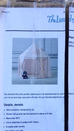 girls the land of nod exclusive - floral pavillion playhouse - new 