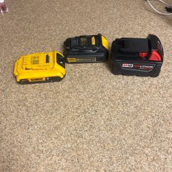 Milwaukee/Dewalt batteries, 20 V