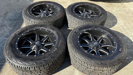 20 INCH FUEL RIMS AND TIRES 6 lug universal
