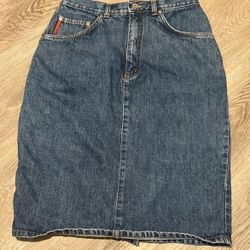 Jordache Studio Denim Pencil Skirt  Blue Medium Wash