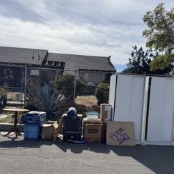 Free Table, Cabinets, Mini Fridge, Roaster, Frames, Etc