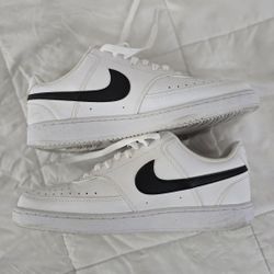 Nike Court Vision Low Sneaker, White & Black
