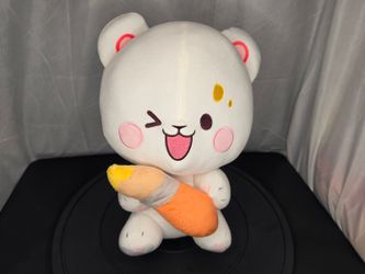 Milk Mocha Bear Artist Milk 12" Plush Holding Crayon Paint (Round1 Exclusive)