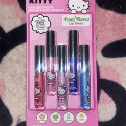 hello kitty 5pc scented plant based lip gloss