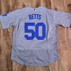 Dodgers Grey Mookie Betts Jersey Stitched 