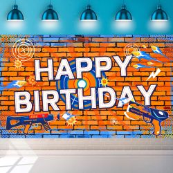 1pcs Dart Battle Birthday Party Backdrop (New, Unopened)
