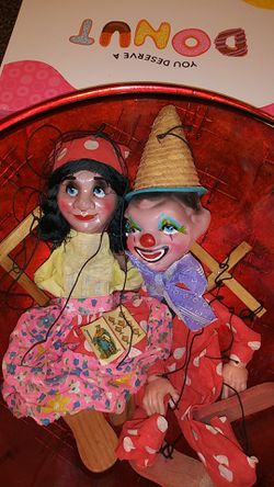 Two Antique Bakelite Marionette Dolls