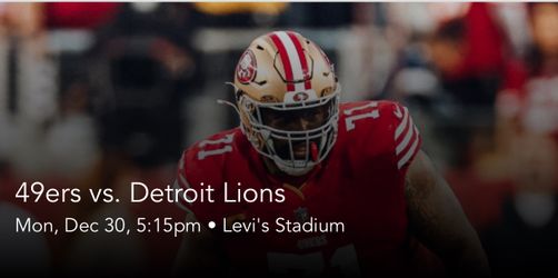 Lions Vs 49ers