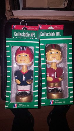 x2 Vintage NFL Bobbing head Dolls unopened