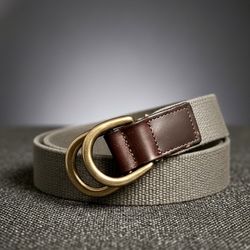 Vintage Patagonia D-Ring Web Leather Belt Size 30 - Made In Usa