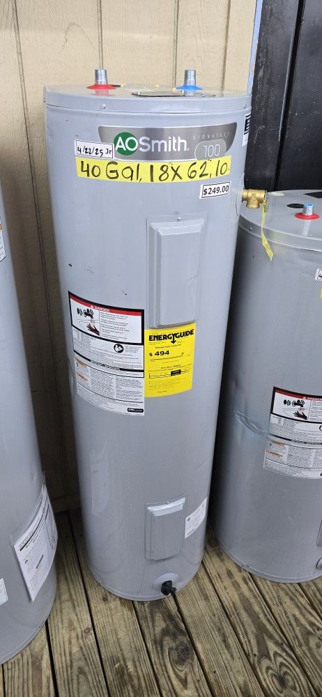 40 Gallons Electric Water Heater 50 Gallons 1 Year Warranty Garantia Por Escrito