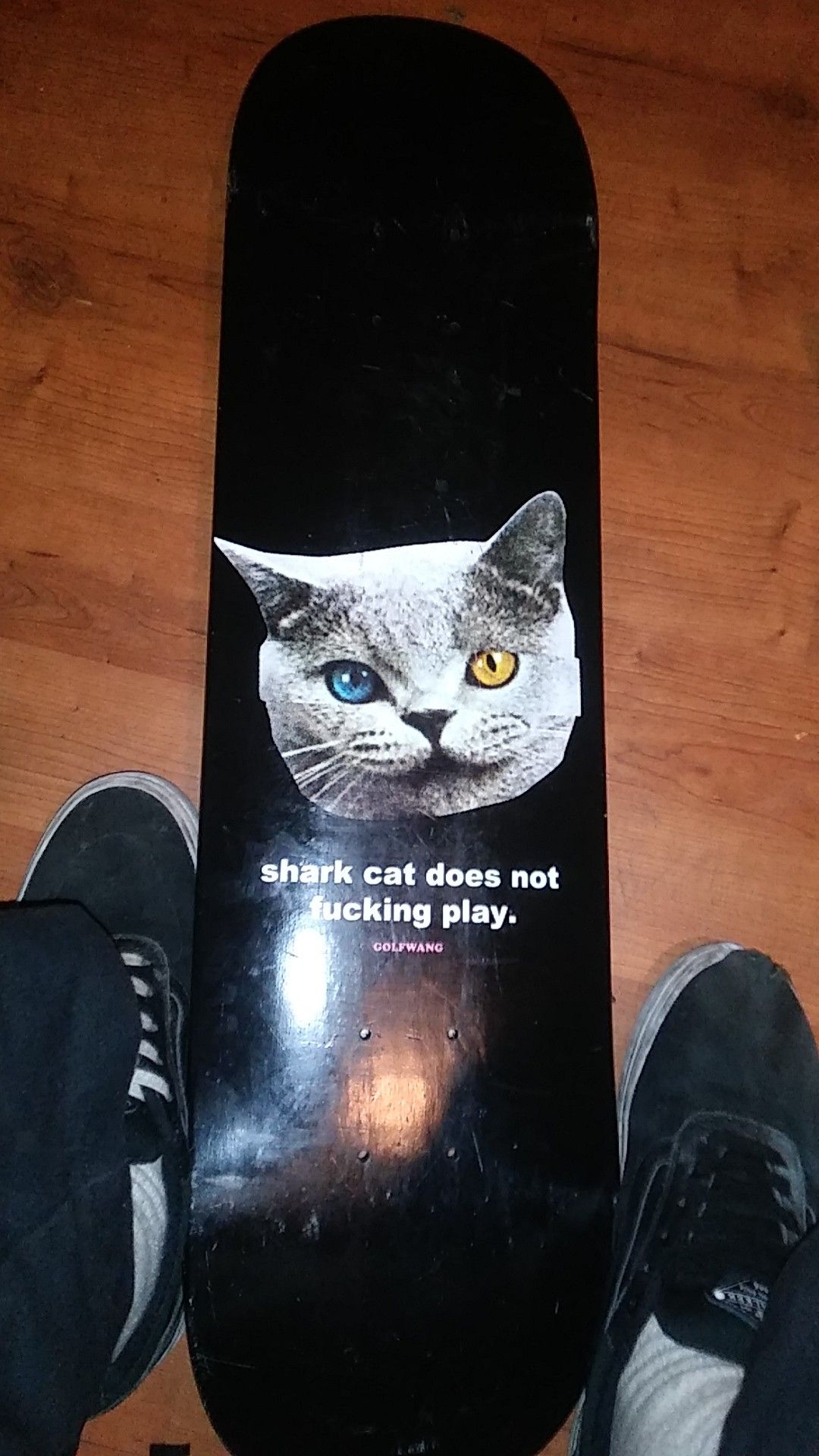 Golf wang shark cat skateboard deck