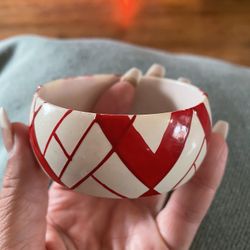 Red And White Bracelet 