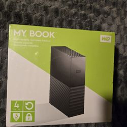 WD My Book 4TB External Hard Drive – NEW / Sealed – Desktop Backup Storage 💾