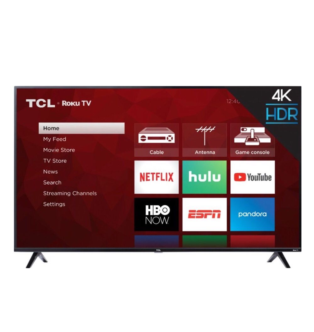 TCL “55” inch Smart tv with Roku remote