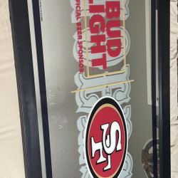 49ers Budlight Mirror 