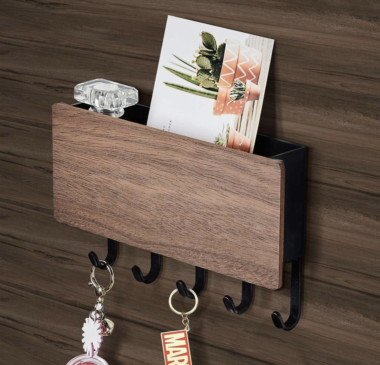 Key Holder for Wall Adhesive Key Hanger for Wall Minimalist Design Key Hook for Wall for Keys Mail and Masks, Key Rack for Wall for Entryway, Mount Ha