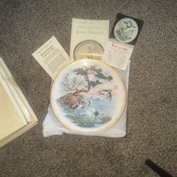 Edward Boehm"Life's Best Wishes"Fine English Bone China Collectors Plate 