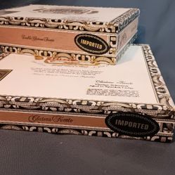 (2) Handmade Cigar Box Containers - Storage - Ciggerrets - Shipping Supplies- Vape 