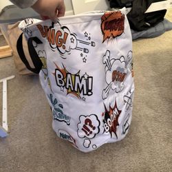 Comic Book / Super Hero Laundry Basket Toy Basket 