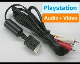 Sony PlayStation RCA AV Cable Audio Video for PS1 PS2 PS3 console Audio + Video
