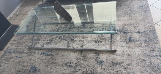 Glass coffee table