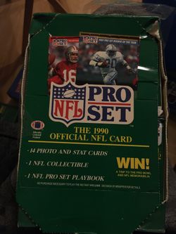 NFL football the pro set whole 1990 official NFL trading card