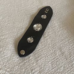 LEATHER BLING BRACELET 