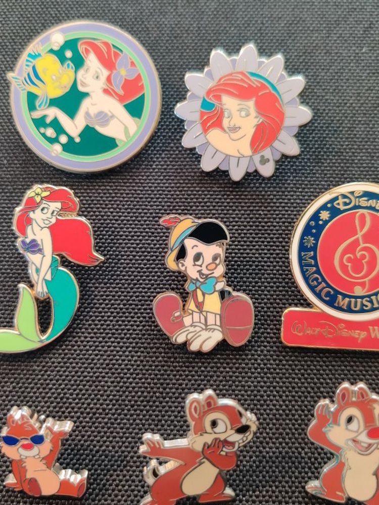 Disney Pins Ariel Chip And Dale Pinocchio